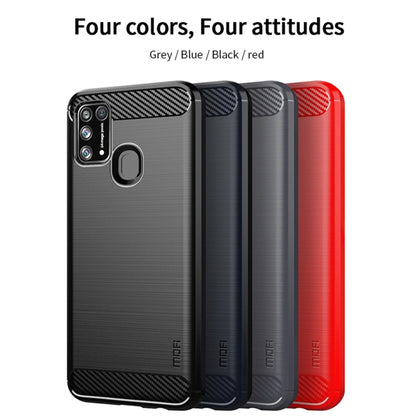 For Samsung Galaxy M31/ F41/ M21s/ M31 Prime MOFI Gentleness Series Brushed Texture Carbon Fiber Soft TPU Case(Red) - Galaxy Phone Cases by MOFI | Online Shopping UK | buy2fix