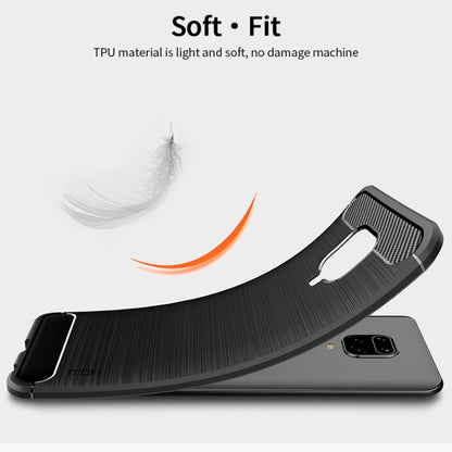 For Xiaomi Redmi Note 9s / Note 9 Pro / Note 9 Pro Max / Foco M2 Pro MOFI Gentleness Series Brushed Texture Carbon Fiber Soft TPU Case(Red) - Xiaomi Cases by MOFI | Online Shopping UK | buy2fix