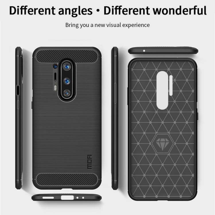 For OnePlus 8 Pro MOFI Gentleness Series Brushed Texture Carbon Fiber Soft TPU Case(Black) - OnePlus Cases by MOFI | Online Shopping UK | buy2fix