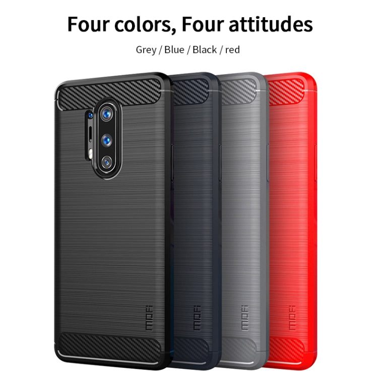 For OnePlus 8 Pro MOFI Gentleness Series Brushed Texture Carbon Fiber Soft TPU Case(Black) - OnePlus Cases by MOFI | Online Shopping UK | buy2fix