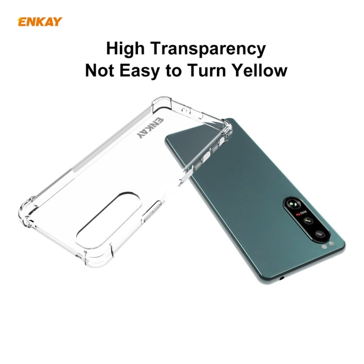 For Sony Xperia 5 III ENKAY Hat-Prince Clear TPU Shockproof Case Soft Anti-slip Cover - Sony Cases by ENKAY | Online Shopping UK | buy2fix