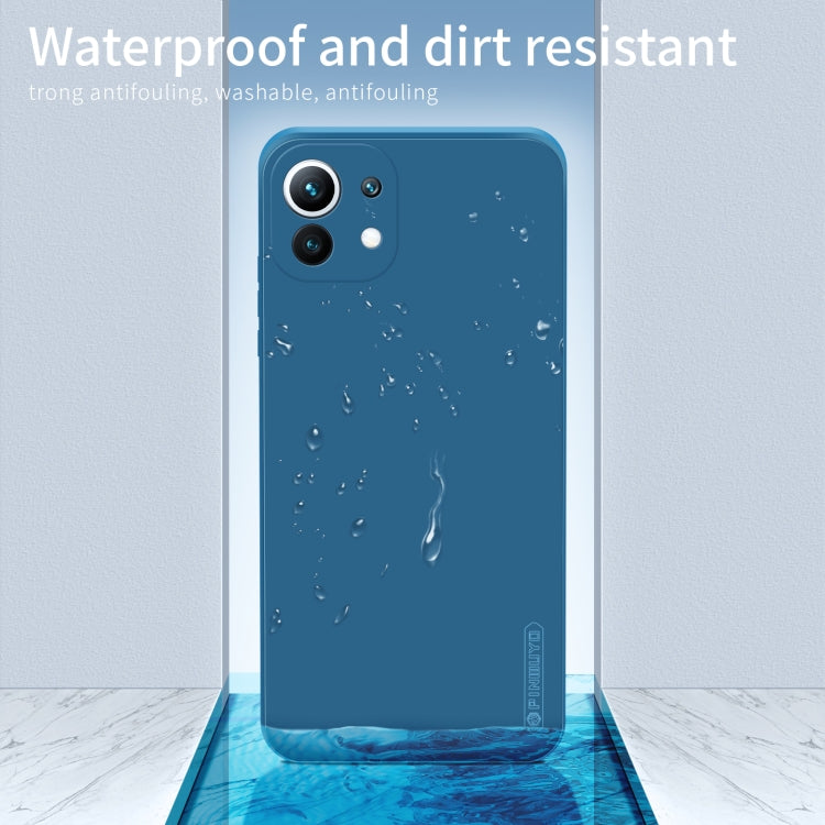 For Xiaomi Mi 11 PINWUYO Touching Series Liquid Silicone TPU Shockproof Case(Blue) - Xiaomi Cases by PINWUYO | Online Shopping UK | buy2fix