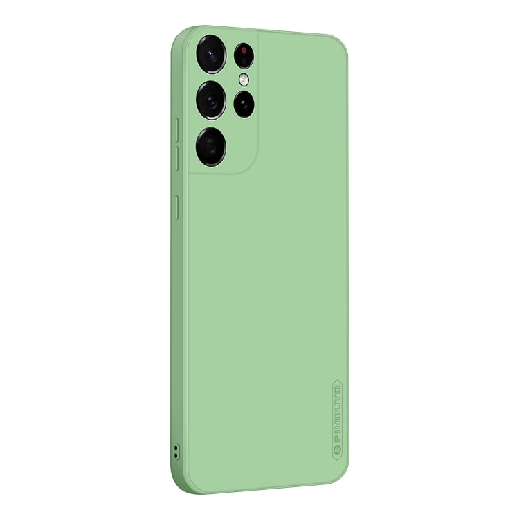 For Samsung Galaxy S21 Ultra 5G PINWUYO Touching Series Liquid Silicone TPU Shockproof Case(Green) - Galaxy S21 Ultra 5G Cases by PINWUYO | Online Shopping UK | buy2fix