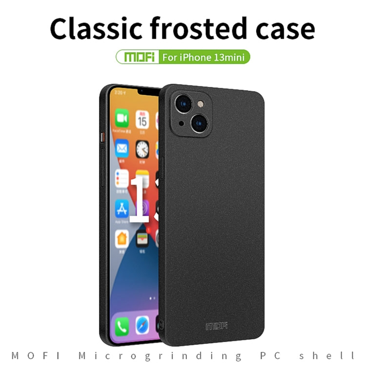 For iPhone 13 mini MOFI Fandun Series Frosted PC Ultra-thin All-inclusive Protective Case (Grey) - iPhone 13 mini Cases by MOFI | Online Shopping UK | buy2fix