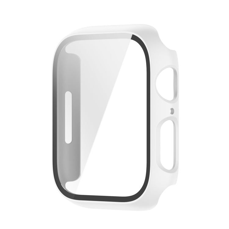 Shockproof PC Protective Case with Tempered Glass Film For Apple Watch Series 9 / 8 / 7 45mm(green) - Watch Cases by buy2fix | Online Shopping UK | buy2fix