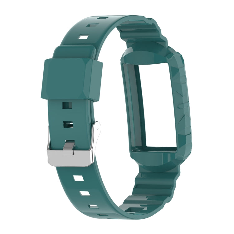 For Fitbit Charge 4 Silicone One Body Armor Watch Band(Green Pine Needles) - Watch Bands by buy2fix | Online Shopping UK | buy2fix