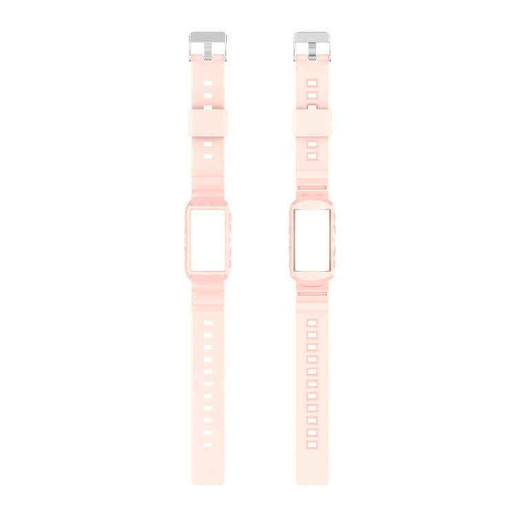 For Fitbit Charge 4 Silicone One Body Armor Watch Band(Pink) - Watch Bands by buy2fix | Online Shopping UK | buy2fix