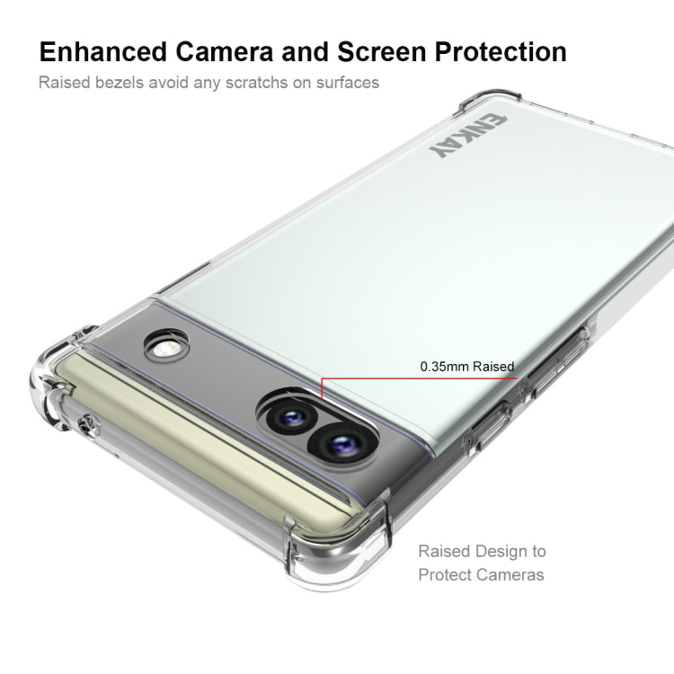 For Google Pixel 6A ENKAY Transparent TPU Shockproof Case - Google Cases by ENKAY | Online Shopping UK | buy2fix