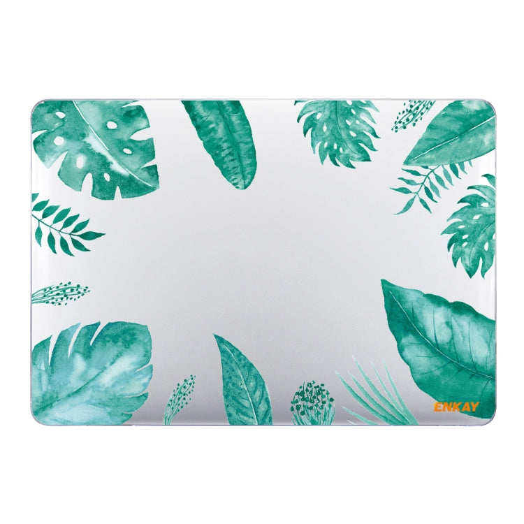 ENKAY Hat-Prince Forest Series Pattern Laotop Protective Crystal Case for MacBook Pro 15.4 inch A1707 / A1990(Green Leaf Pattern) - MacBook Pro Cases by ENKAY | Online Shopping UK | buy2fix