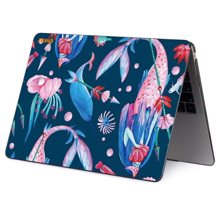 For MacBook Air 13.3 inch A1932 2018 ENKAY Hat-Prince Natural Series Laotop Protective Crystal Case(Mermaid) - MacBook Air Cases by ENKAY | Online Shopping UK | buy2fix