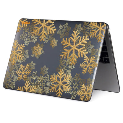 ENKAY Vintage Pattern Series Laotop Protective Crystal Case For MacBook Air 13.3 inch A1932 / A2179 / A2337(Golden Snowflake) - MacBook Air Cases by ENKAY | Online Shopping UK | buy2fix