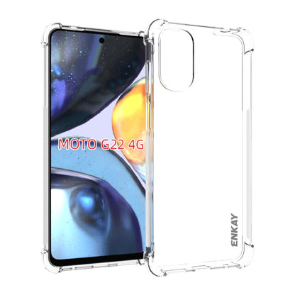 For Motorola Moto G22 4G ENKAY Clear TPU Shockproof Case - Motorola Cases by ENKAY | Online Shopping UK | buy2fix