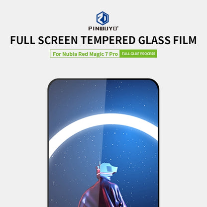 For ZTE Nubia Red Magic7 Pro PINWUYO 9H 2.5D Full Screen Tempered Glass Film(Black) - ZTE Tempered Glass by PINWUYO | Online Shopping UK | buy2fix