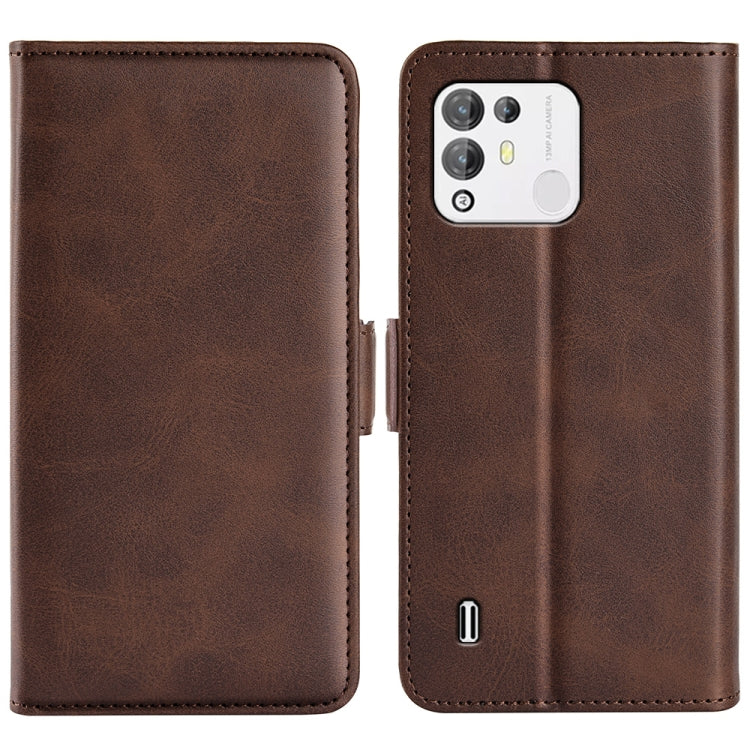 For Blackview A55 Pro Dual-side Magnetic Buckle Leather Phone Case(Brown) - More Brand by buy2fix | Online Shopping UK | buy2fix