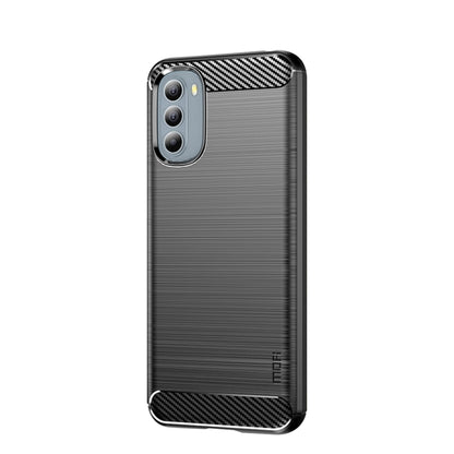 For Motorola Moto G31/G41 MOFI Gentleness Series Brushed Texture Carbon Fiber TPU Phone Case(Black) - Motorola Cases by MOFI | Online Shopping UK | buy2fix