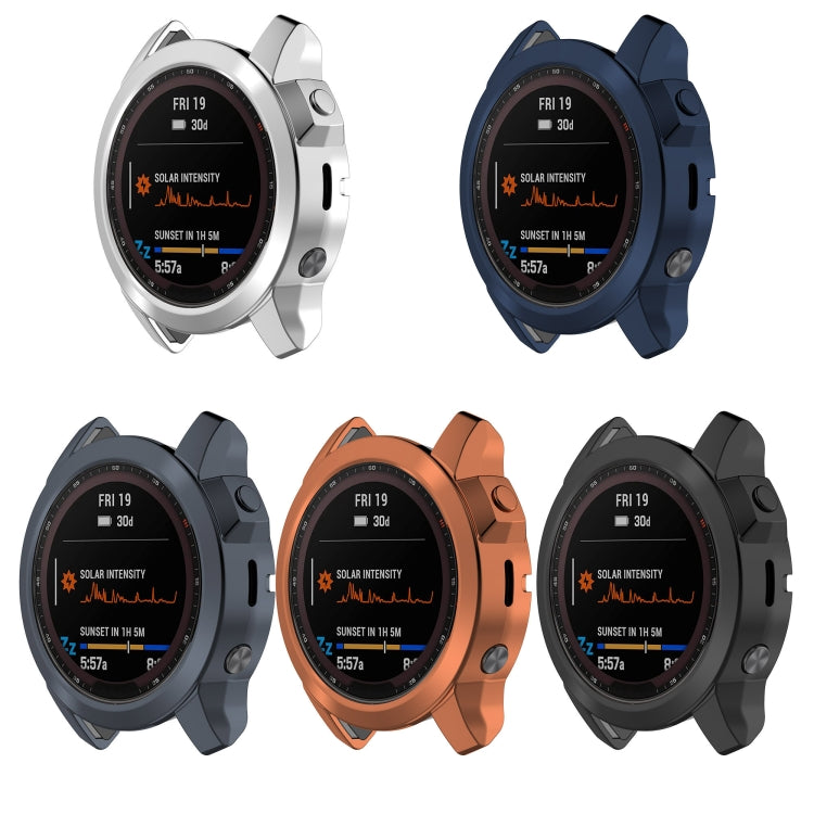 For Garmin Fenix 7 Shockproof TPU Watch Case(Black) - Watch Cases by buy2fix | Online Shopping UK | buy2fix