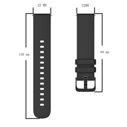 For Amazfit GTR 2e 22mm Solid Color Soft Silicone Watch Band(Pine Green) - Watch Bands by buy2fix | Online Shopping UK | buy2fix