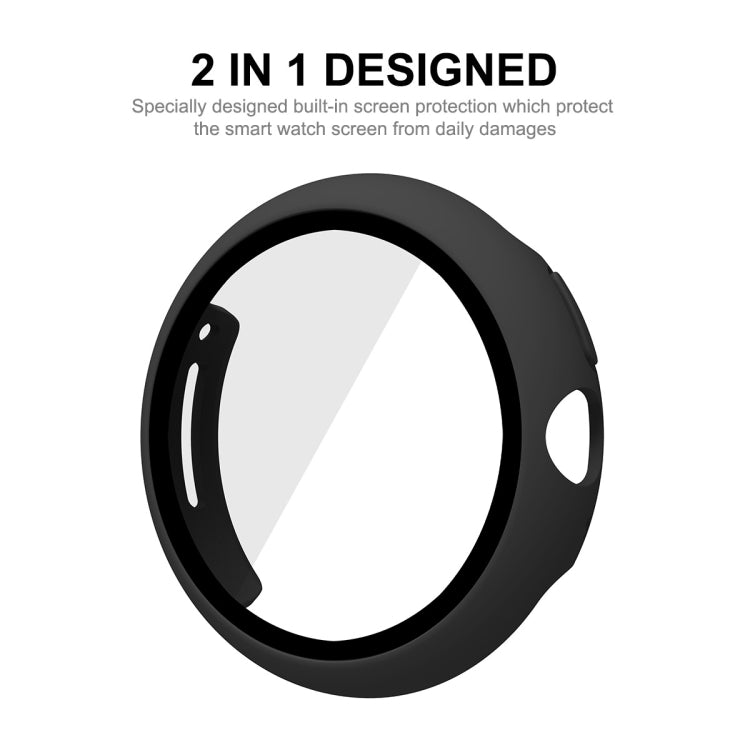 For Google Pixel Watch ENKAY Hat-Prince Full Coverage PC Frame + 9H Tempered Glass Case(Star Silver) - Watch Cases by buy2fix | Online Shopping UK | buy2fix