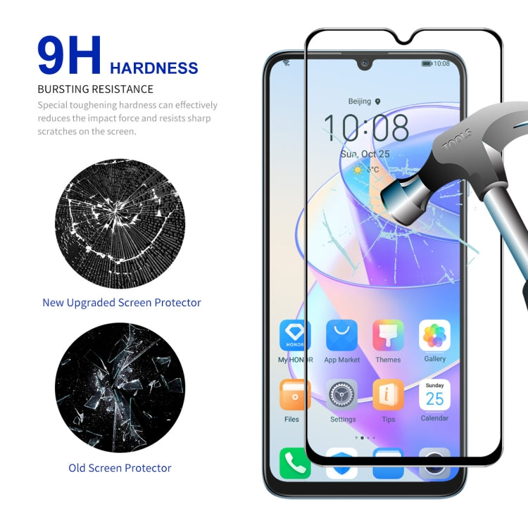 For Honor X7A 4G Global ENKAY Hat-Prince Full Glue 0.26mm 9H 2.5D Tempered Glass Full Film - Honor Tempered Glass by ENKAY | Online Shopping UK | buy2fix