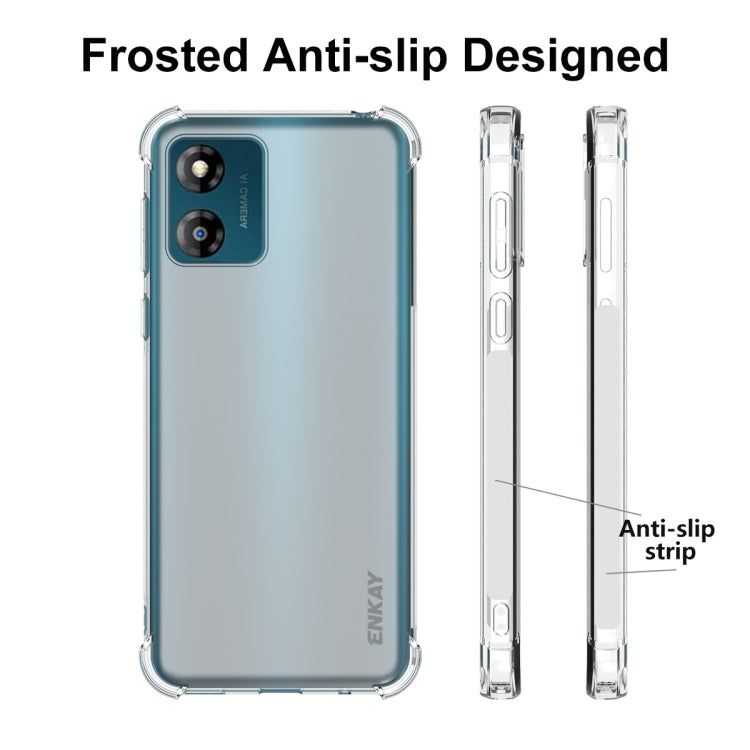 For Motorola Moto E13 4G ENKAY Hat-Prince Clear TPU Shockproof Phone Case - Motorola Cases by ENKAY | Online Shopping UK | buy2fix