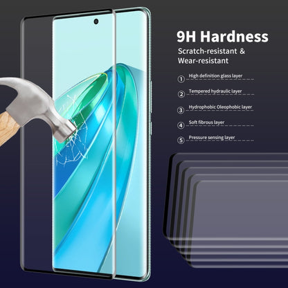 For Honor X9A / Magic5 Lite 2pcs ENKAY 0.26mm 3D Hot Bending Tempered Glass Full Film with Lens Film - Honor Tempered Glass by ENKAY | Online Shopping UK | buy2fix