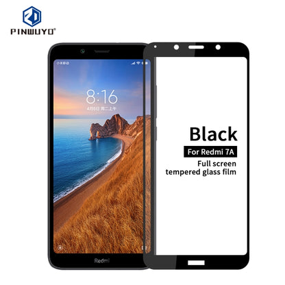 PINWUYO 9H 2.5D Full Glue Tempered Glass Film for Xiaomi Redmi 7A(black) -  by PINWUYO | Online Shopping UK | buy2fix