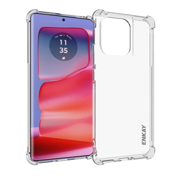 For Motorola Edge 50 Pro 5G ENKAY Hat-Prince Transparent TPU Shockproof Phone Case - Motorola Cases by ENKAY | Online Shopping UK | buy2fix