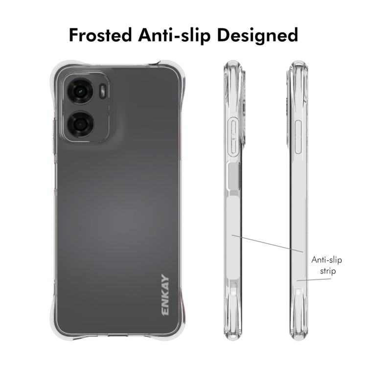 For Motorola Moto G05 4G ENKAY Hat-Prince Transparent TPU Shockproof Phone Case - Motorola Cases by ENKAY | Online Shopping UK | buy2fix