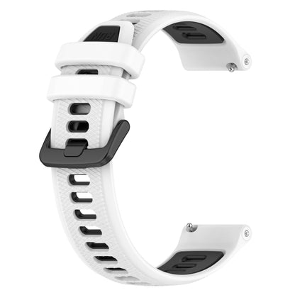 For Huawei Watch 3 22mm Sports Two-Color Silicone Watch Band(White+Black) - Watch Bands by buy2fix | Online Shopping UK | buy2fix