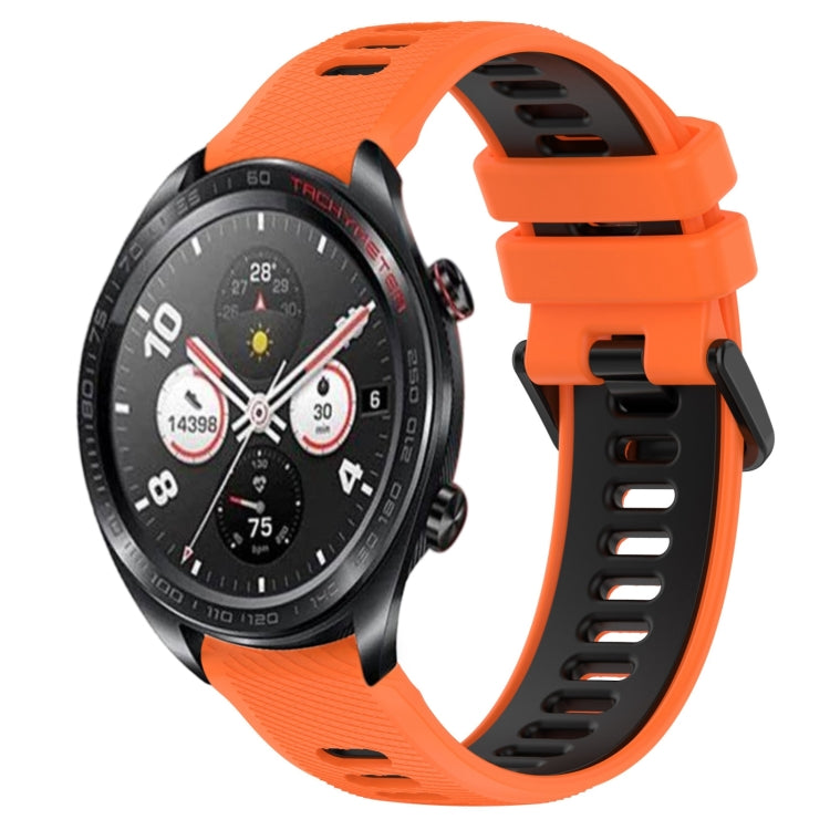 For Honor Watch Dream 22mm Sports Two-Color Silicone Watch Band(Orange+Black) - Watch Bands by buy2fix | Online Shopping UK | buy2fix