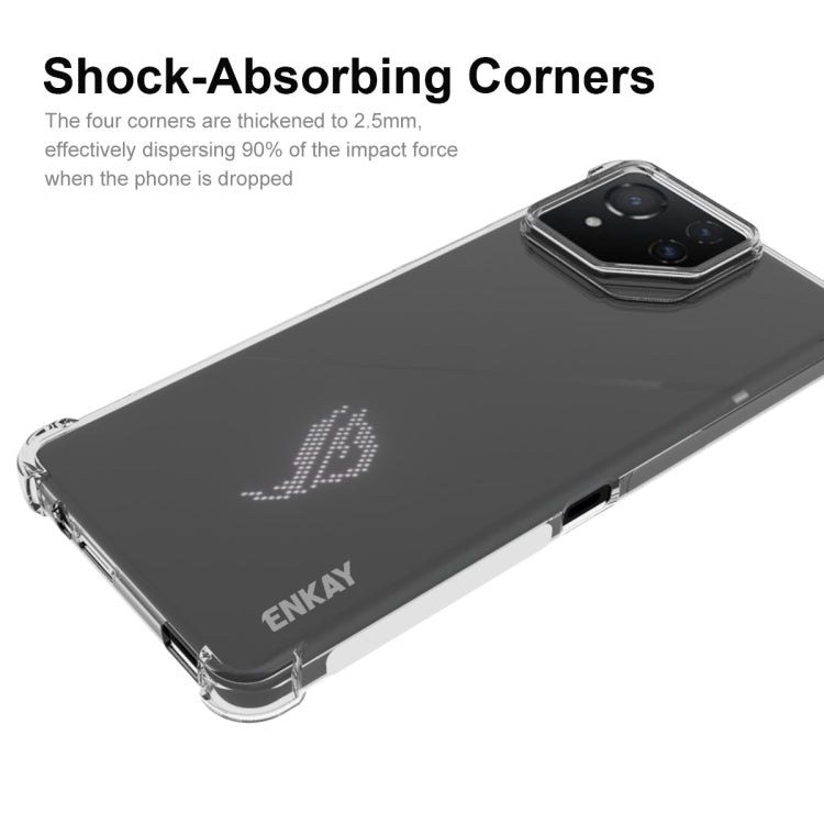 For Asus Rog Phone 8 Pro ENKAY Hat-Prince Transparent TPU Shockproof Phone Case - ASUS Cases by ENKAY | Online Shopping UK | buy2fix