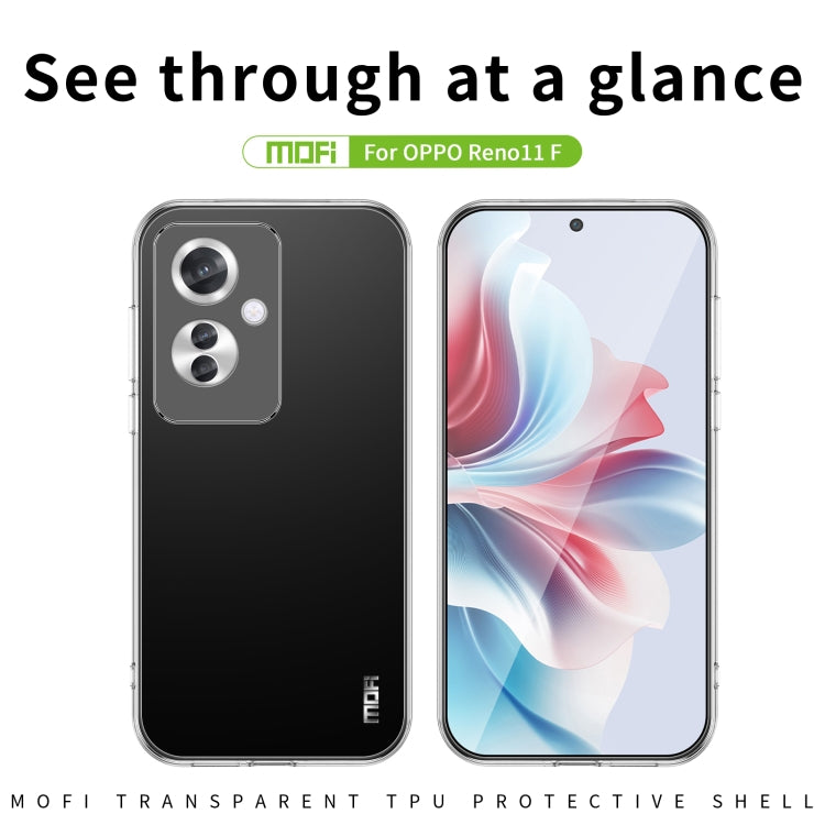 For OPPO Reno11 F MOFI Ming Series Transparent Ultra-thin TPU Phone Case(Transparent) - Reno11 F Cases by MOFI | Online Shopping UK | buy2fix