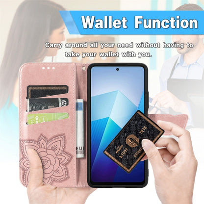 For vivo X100 Pro Butterfly Love Flower Embossed Leather Phone Case(Pink) - X100 Pro Cases by imak | Online Shopping UK | buy2fix
