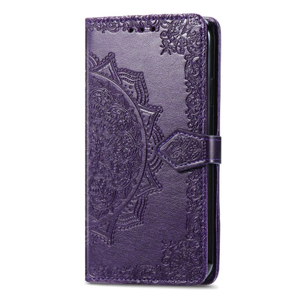 For Motorola Moro G Power 5G 2024 Mandala Flower Embossed Leather Phone Case(Purple) - Motorola Cases by buy2fix | Online Shopping UK | buy2fix