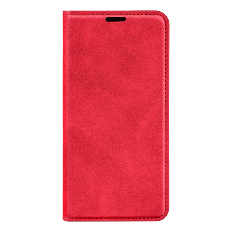 For iPhone 16 Pro Retro-skin  Magnetic Suction Leather Phone Case(Red) - iPhone 16 Pro Cases by buy2fix | Online Shopping UK | buy2fix