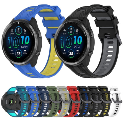 For Garmin Instinct 2 Sports Two-Color Silicone Watch Band(Blue+Teal) - Watch Bands by buy2fix | Online Shopping UK | buy2fix