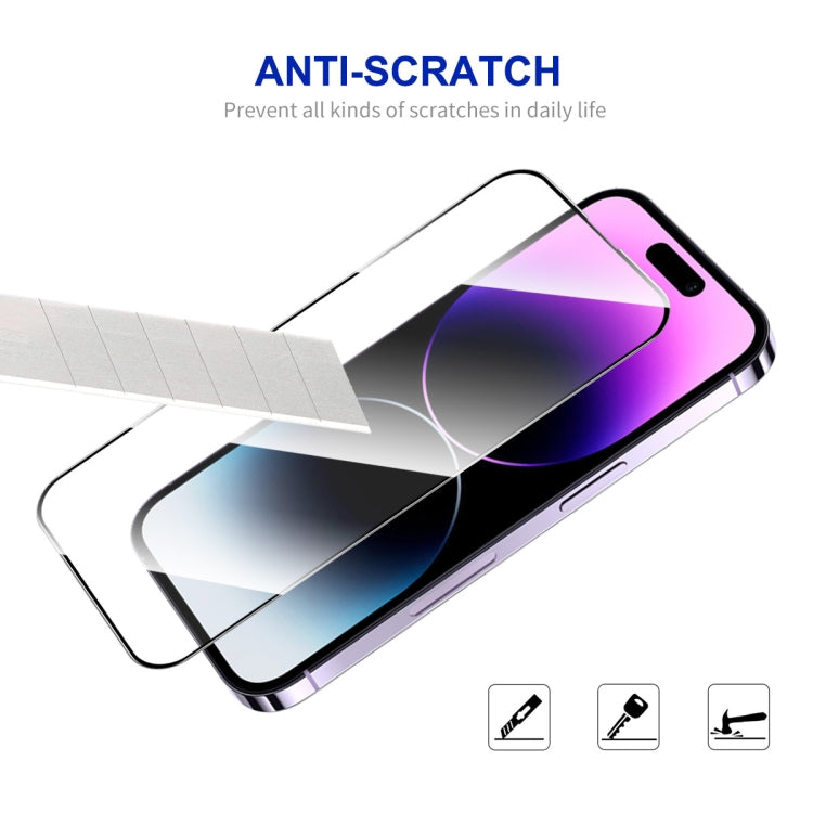 For iPhone 16 Pro 2pcs ENKAY Full Glue High Aluminum-silicon Tempered Glass Film - iPhone 16 Pro Tempered Glass by ENKAY | Online Shopping UK | buy2fix