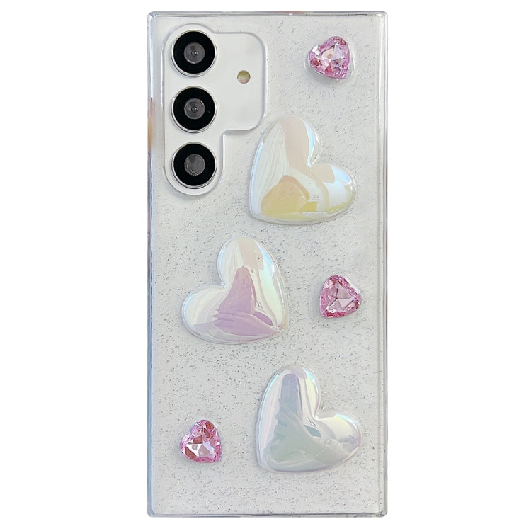 For Samsung Galaxy S24+ 5G Love Epoxy TPU Protective Case(Pink) - Galaxy S24+ 5G Cases by buy2fix | Online Shopping UK | buy2fix