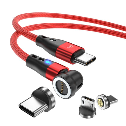 ENKAY PD60W Type-C to Type-C / 8 Pin / Micro USB Magnetic 540 Degrees Rotating Fast Charging Cable, Length:1m(Red) - Charging Cable & Head by ENKAY | Online Shopping UK | buy2fix