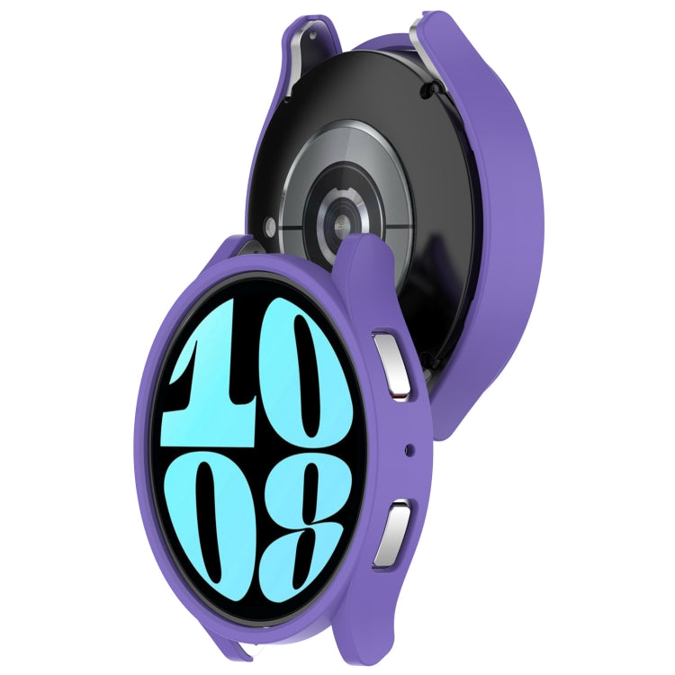 For Samsung Galaxy Watch 6 44mm Half Coverage Hollow PC Watch Protective Case(Purple) - Watch Cases by buy2fix | Online Shopping UK | buy2fix