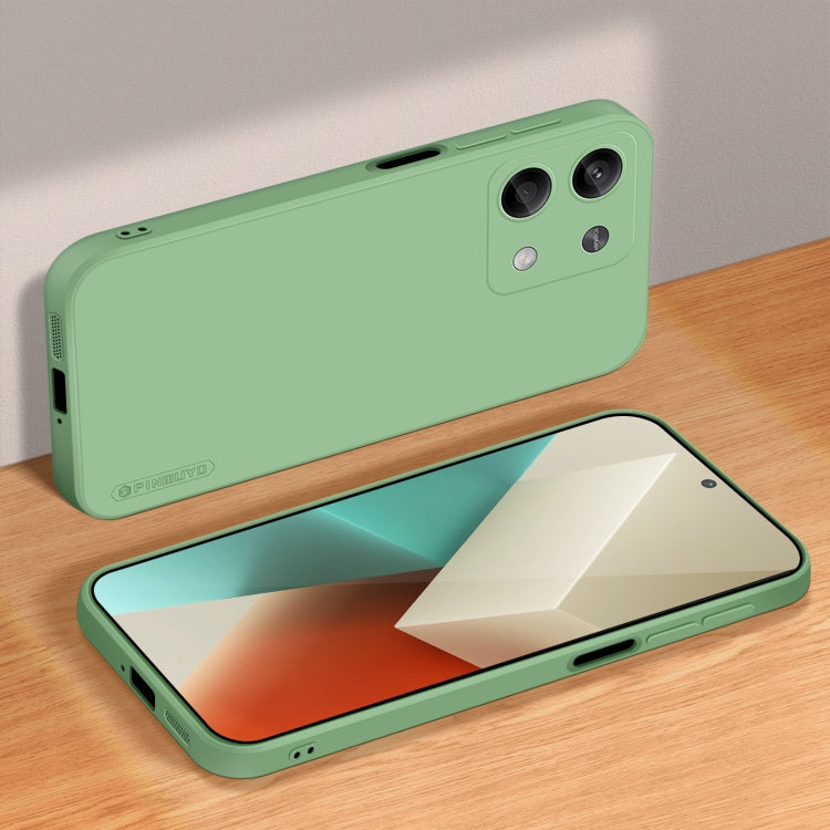 For Xiaomi Redmi Note 13 PINWUYO Sense Series Liquid Silicone TPU Phone Case(Green) - Note 13 Cases by PINWUYO | Online Shopping UK | buy2fix