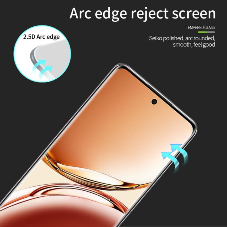 For OPPO Reno12 F / A3 PINWUYO 9H 2.5D Full Screen Tempered Glass Film(Black) - Reno12 F Tempered Glass by PINWUYO | Online Shopping UK | buy2fix
