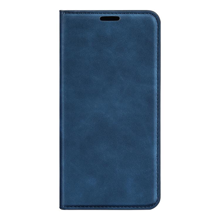 or Samsung Galaxy S25 Ultra 5G Retro-skin Magnetic Suction Leather Phone Case(Dark Blue) - Galaxy S25 Ultra 5G Cases by buy2fix | Online Shopping UK | buy2fix