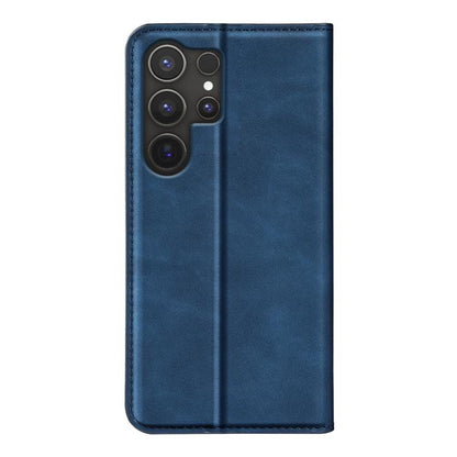 or Samsung Galaxy S25 Ultra 5G Retro-skin Magnetic Suction Leather Phone Case(Dark Blue) - Galaxy S25 Ultra 5G Cases by buy2fix | Online Shopping UK | buy2fix