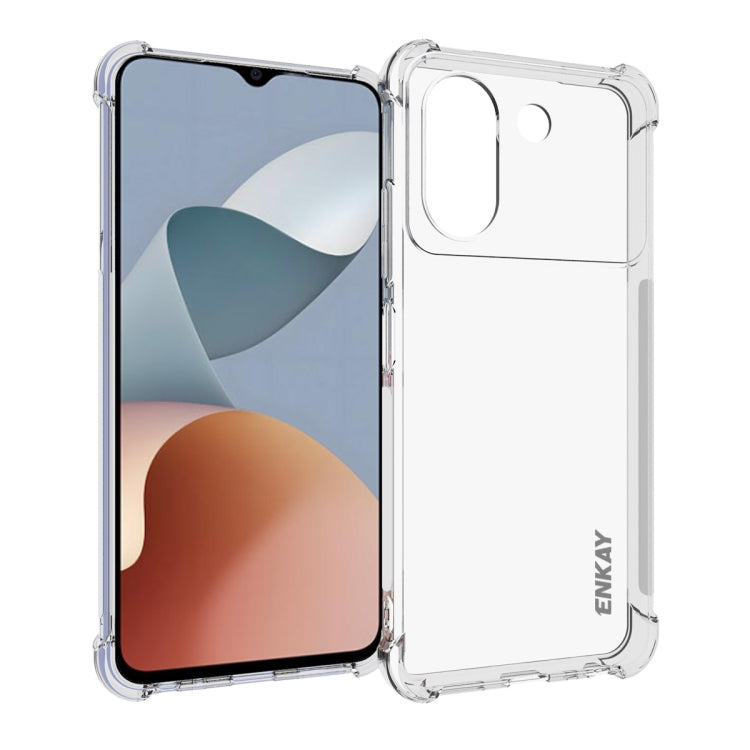 For ZTE Blade A54 4G ENKAY Clear TPU Shockproof Anti-slip Phone Case - ZTE Cases by ENKAY | Online Shopping UK | buy2fix