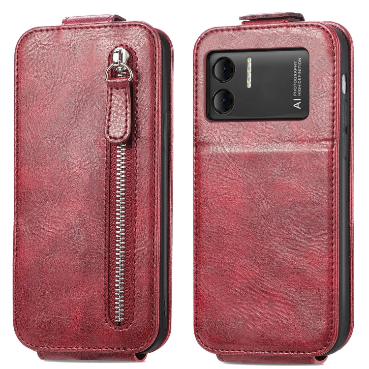 For DOOGEE X98 Pro / X98 Zipper Wallet Vertical Flip Leather Phone Case(Red) - Doogee Cases by buy2fix | Online Shopping UK | buy2fix