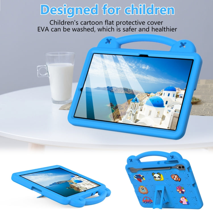 For Samsung Galaxy Tab S9 FE+ 12.4 X610N Handle Kickstand Children EVA Shockproof Tablet Case(Sky Blue) - Galaxy Tab S9 FE+ by buy2fix | Online Shopping UK | buy2fix