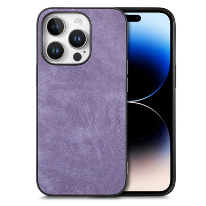 For iPhone 16 Pro Max Vintage Leather PC Back Cover Phone Case(Purple) - iPhone 16 Pro Max Cases by buy2fix | Online Shopping UK | buy2fix