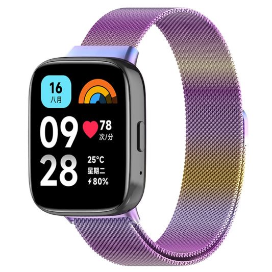 For Redmi Watch 3 Active Milan Magnetic Steel Mesh Watch Band(Colorful) - Watch Bands by buy2fix | Online Shopping UK | buy2fix