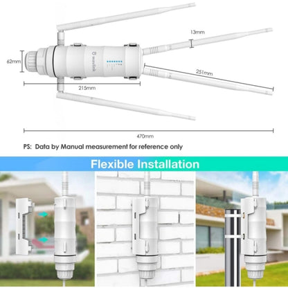 WAVLINK WN572HP3 AC1200 Dual Band Weatherproof Wireless Router Outdoor WiFi Extender, Plug:US Plug - Wireless Routers by WAVLINK | Online Shopping UK | buy2fix